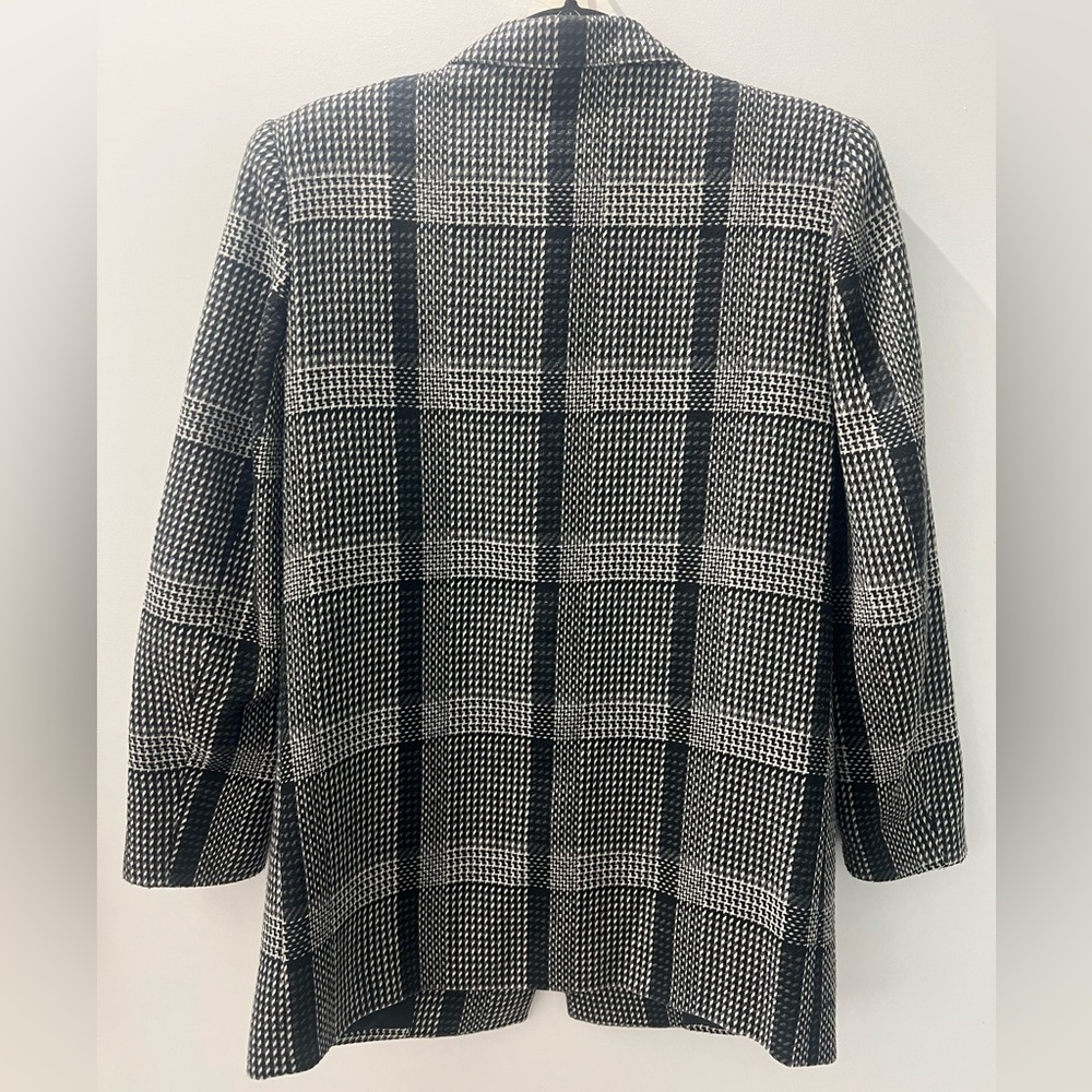 Vintage 19th Avenue Black & White Check Plaid Blazer – Classic Oversized Fit - Picture 6 of 6